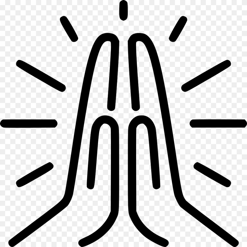 Praying Hands Prayer Hands Icon, Cutlery, Fork, Bow, Stencil Png Image