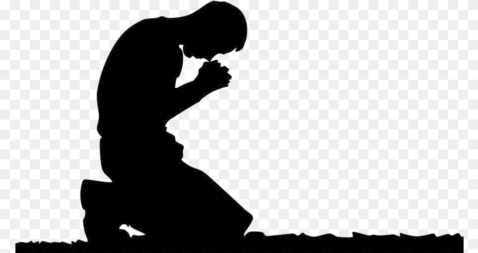 Praying Hands Prayer Man Silhouette Clip Art Pray Transparent Man Kneeling Down And Praying, Person Free Png Download