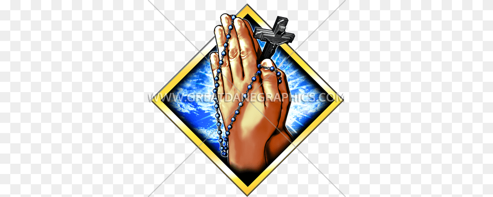 Praying Hands Production Ready Artwork For T Shirt Printing, Adult, Female, Person, Woman Free Png