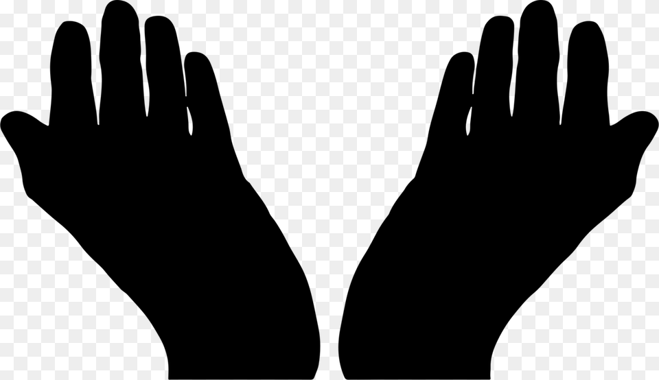 Praying Hands Silhouette Computer Icons Drawing, Gray Png