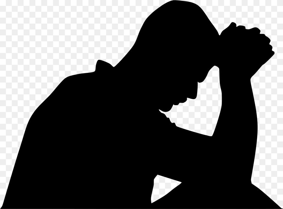 Praying Man Silhouette, Person, Prayer, Face, Head Png