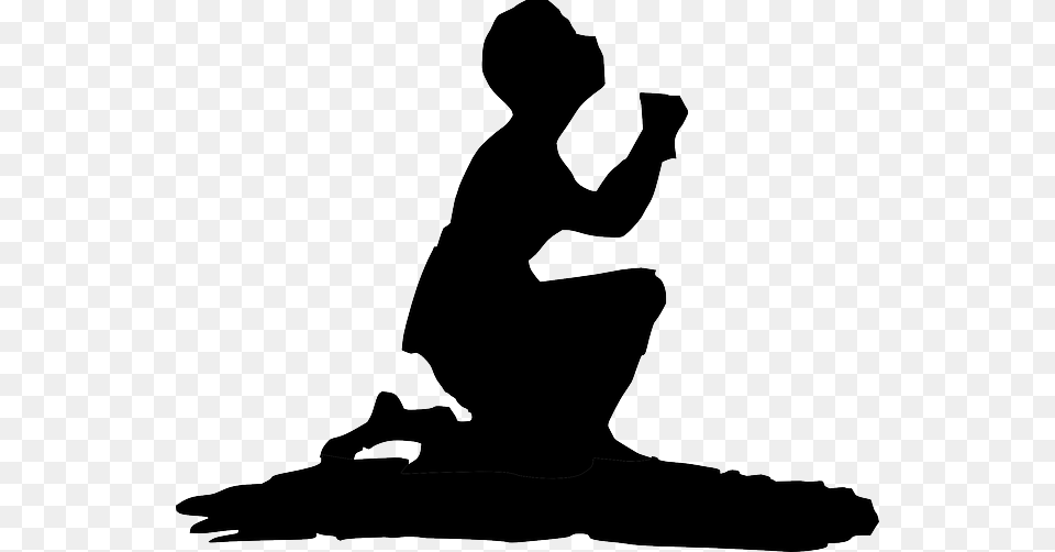 Praying Prayer Kneeling Man Silhouette Person Man Kneeling Clipart, Baby Free Png