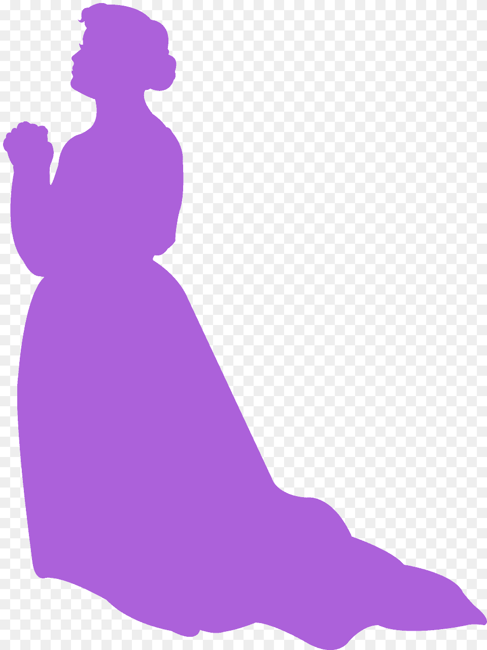 Praying Woman Silhouette, Clothing, Dress, Fashion, Formal Wear Free Transparent Png