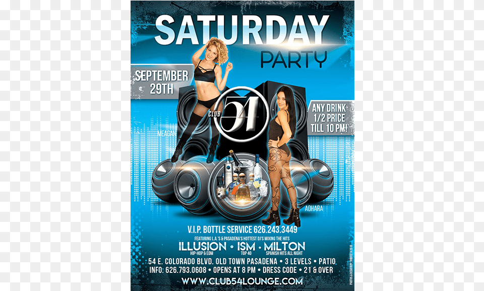 Pre Columbus Day With Djs Flyer, Adult, Advertisement, Female, Person Free Png