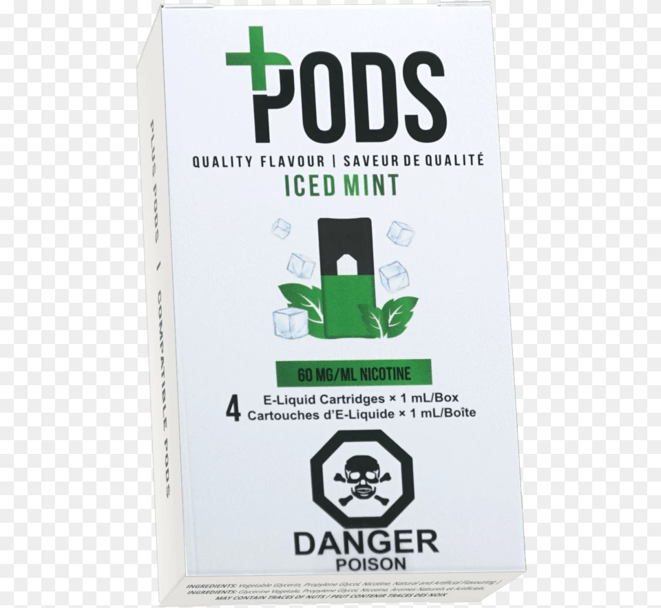 Pre Filled Pods 6 Iced Mint Plus Pods Juul Compatible, Advertisement, Poster, Symbol, Book Free Png