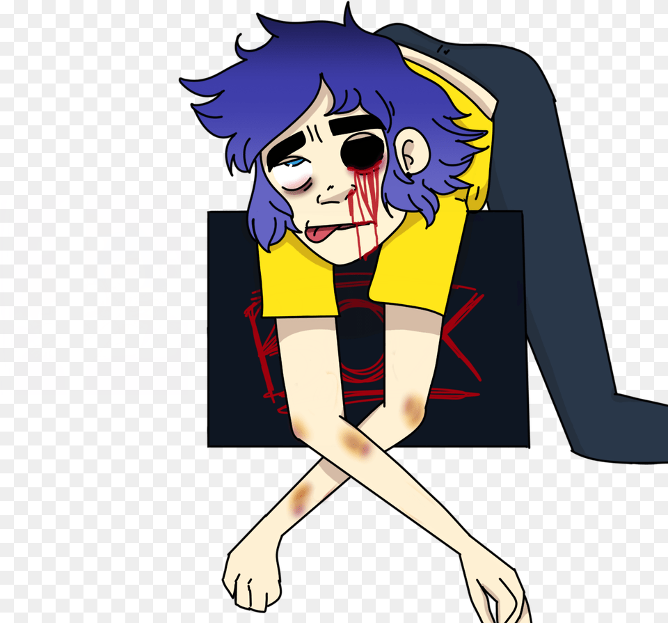 Pre Gorillaz Crash 2dhappy Belated D Day Yall Cartoon, Book, Comics, Publication, Person Free Transparent Png
