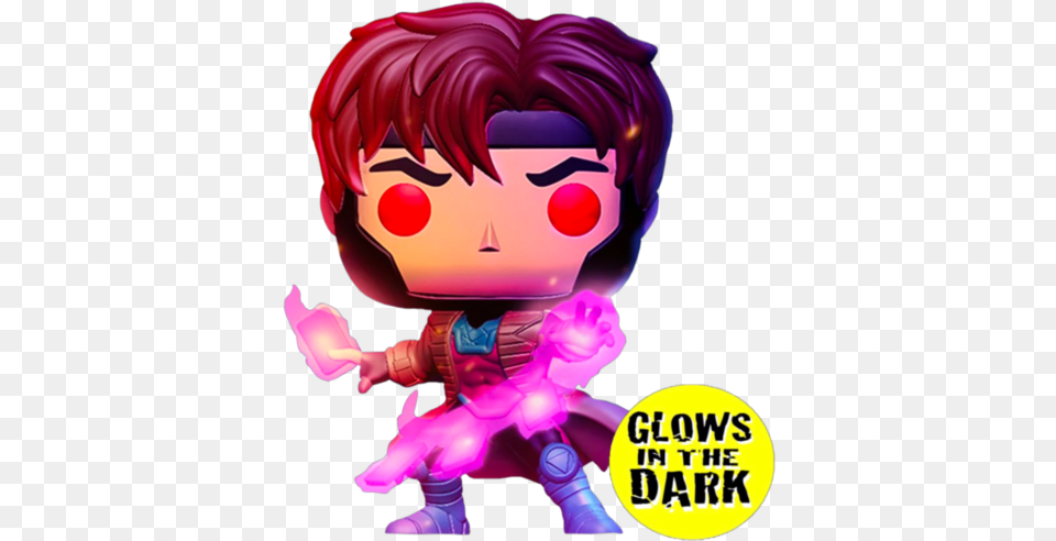 Pre Order X Men Gambit With Cards Glow In The Dark Funko Pop Vinyl Figure Funko Gambit With Cards, Book, Comics, Publication, Baby Free Transparent Png