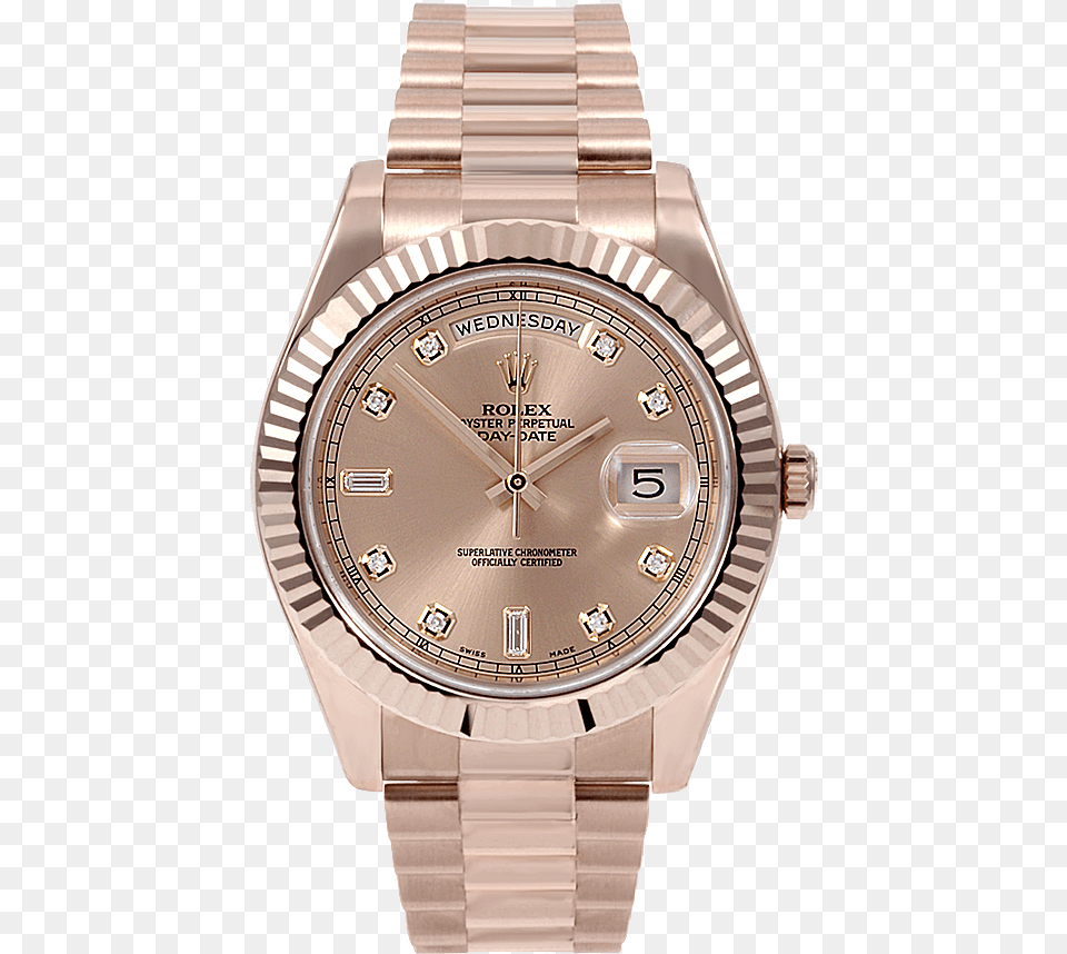 Pre Owned Rolex Mens 18 K Rose Gold Day Date President Ii, Arm, Body Part, Person, Wristwatch Free Png