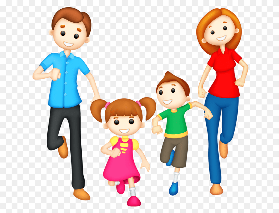 Pre Primary Family Clipart Mom And Children, Doll, Toy, Clothing, Pants Free Png Download