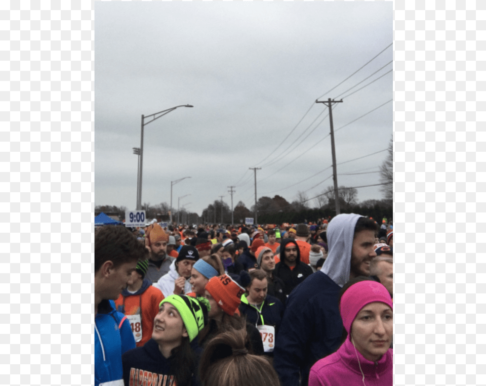 Pre Race Excitement At The Naperville Turkey Trot Crowd, Adult, Person, People, Hat Png Image