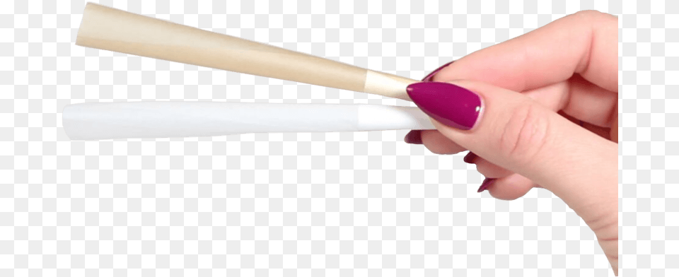 Pre Rolled Cones In Brown And White Nail Polish, Body Part, Hand, Person, Baseball Png Image