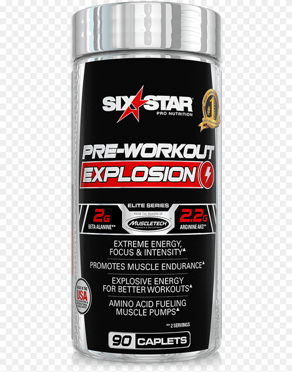 Pre Workout Explosion Pill Six Star Pre Workout Explosion, Alcohol, Beer, Beverage Png Image