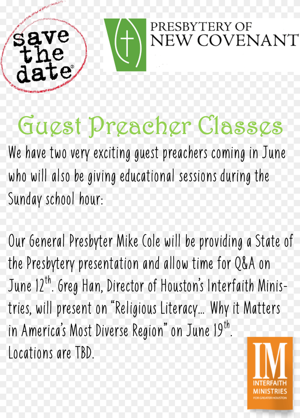 Preacher Classes Save The Date, Book, Publication, Advertisement, Poster Free Png