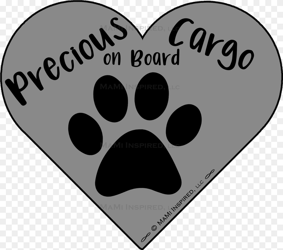 Precious Cargo On Board Dog On Board Paw Print Puppy Heart Png Image