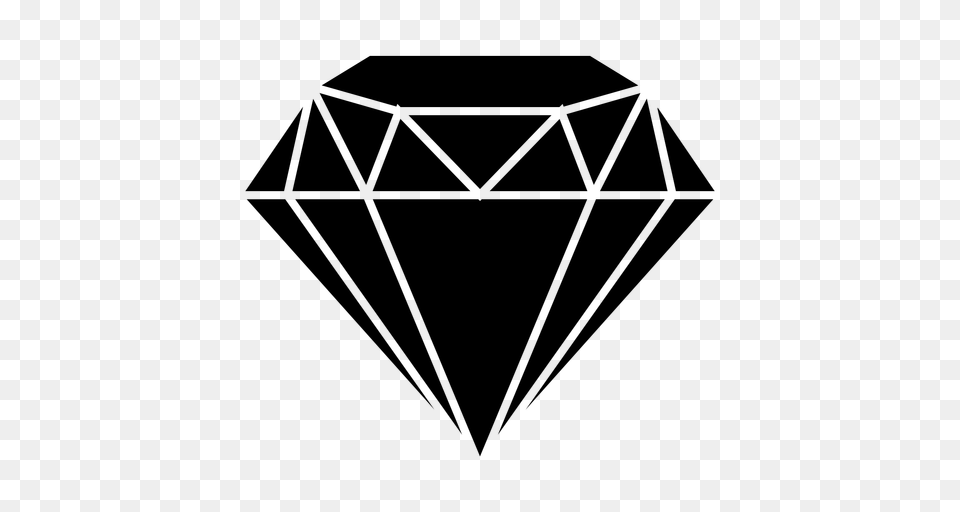 Precious Gemstone Diamond Black Icon, Gray Png