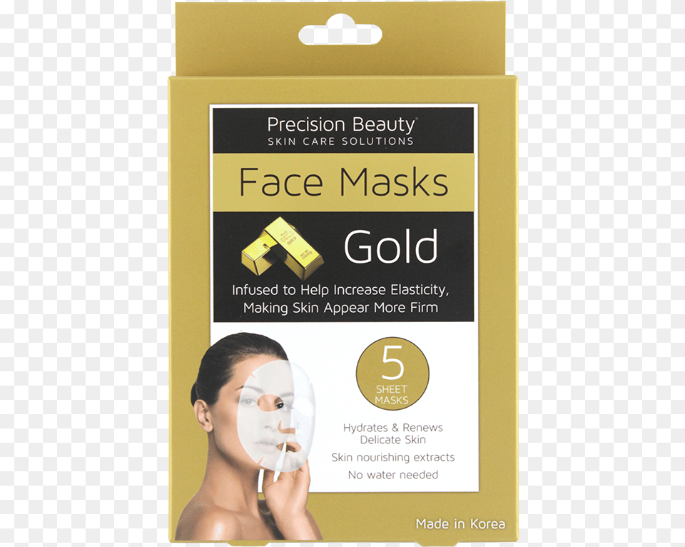 Precision Beauty Face Mask Gold, Woman, Adult, Person, Female Png