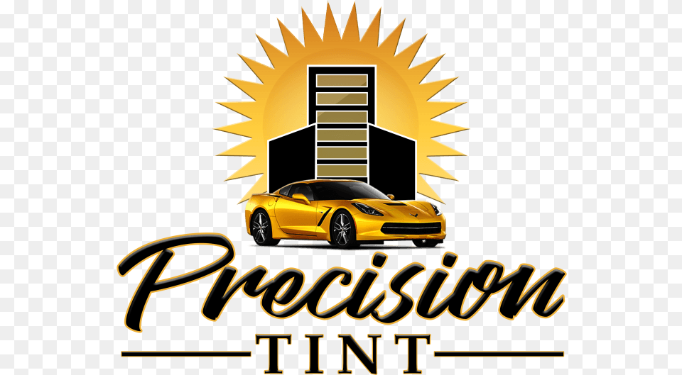 Precision Tint And Signs Inc In Tuscaloosa Car Window Film Logo, Vehicle, Transportation, Advertisement, Tire Png Image