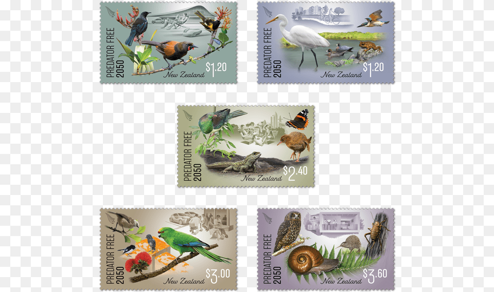 Predator 2050 Set Of Stamps Postage Stamp, Animal, Beak, Bird, Chicken Free Png