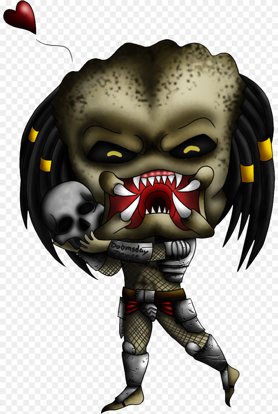 Predator Image For Cute Chibi Predator, Baby, Person, Face, Head Free Png Download