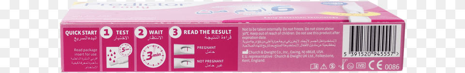 Predictor Early Pregnancy Test Kit Carton, Box, Cardboard Free Png Download