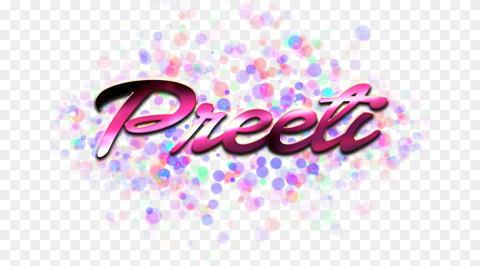 Preeti Name Logo Bokeh, Art, Graphics, Purple, Chandelier Png