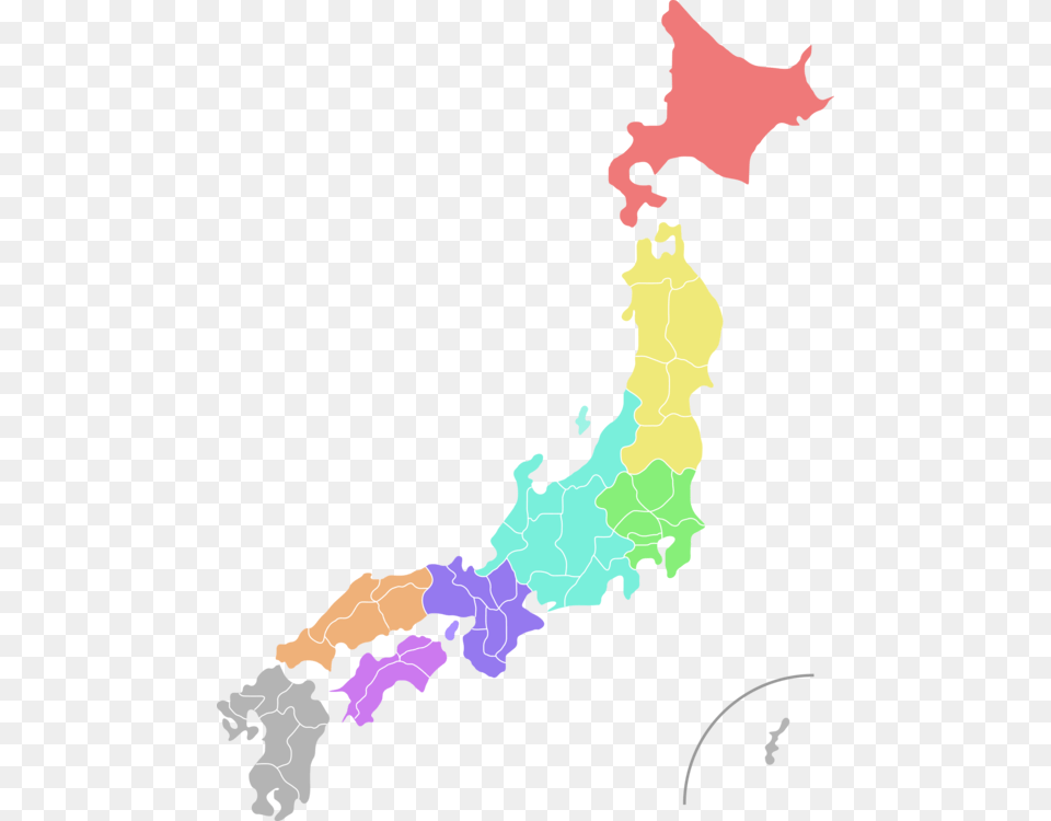 Prefectures Of Japan Vector Map Mapa Polityczna, Chart, Plot, Atlas, Diagram Free Png