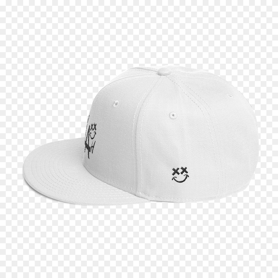 Preferred 3d Puff White Snapback Baseball Cap, Baseball Cap, Clothing, Hat Png Image