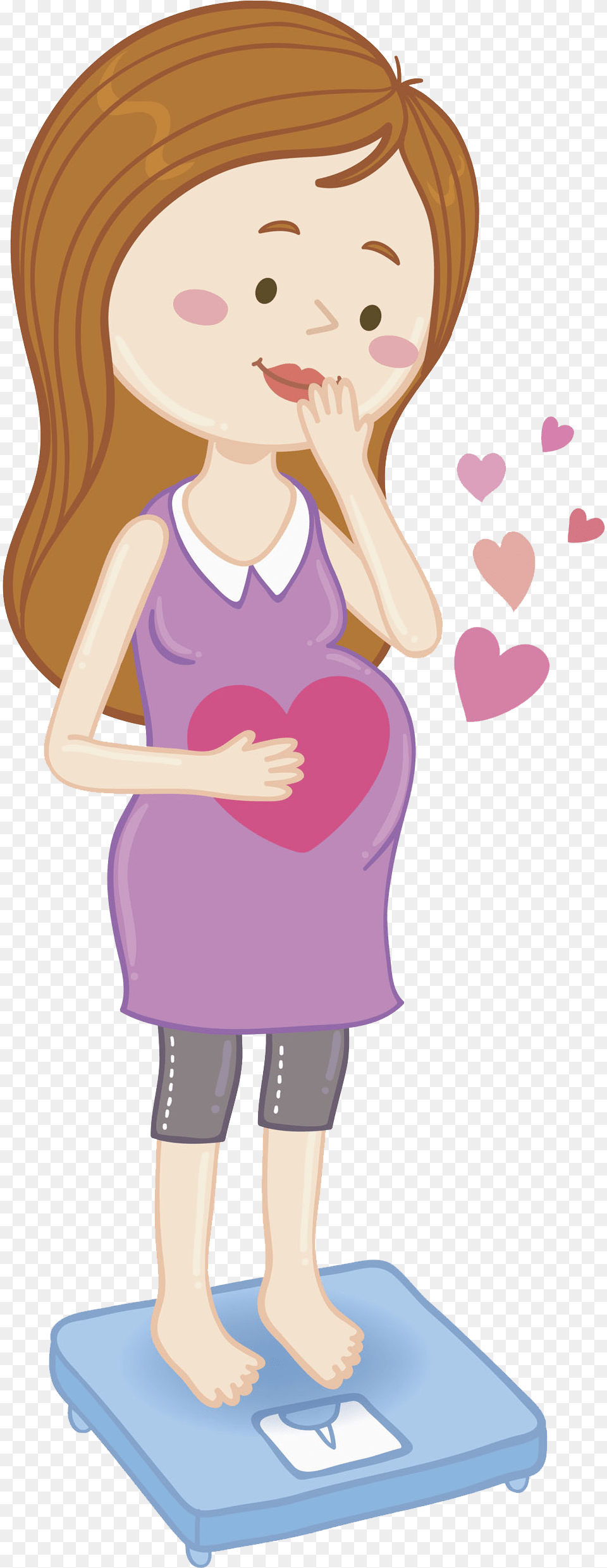 Pregnancy Drawing Woman Dessin Animxe9 Fetus Mujer Embarazada Dibujos Animados, Child, Female, Girl, Person Free Png Download