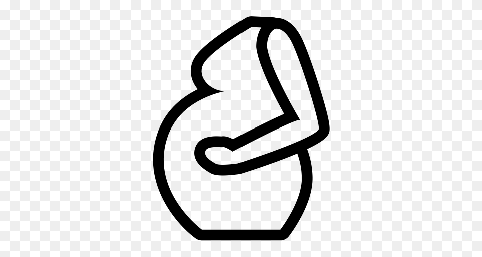 Pregnancy People Women Icon With And Vector Format For Gray Free Transparent Png