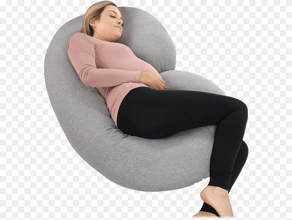 Pregnancy Pillow, Adult, Female, Furniture, Person Free Png Download