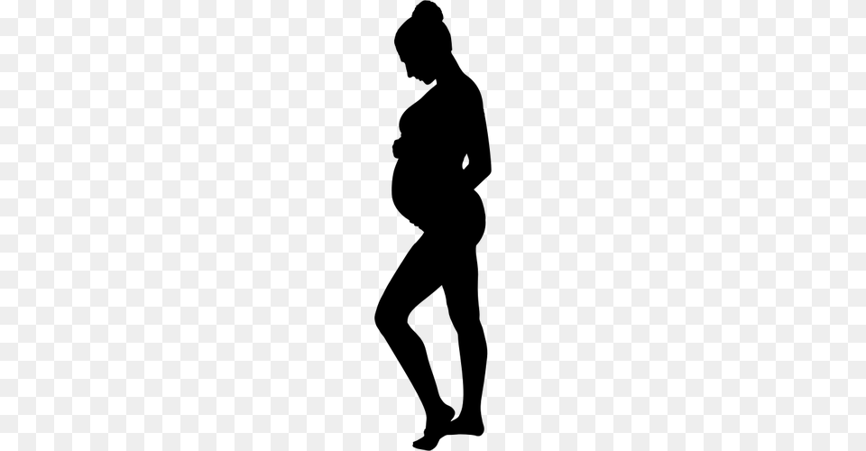 Pregnancy Silhouette Clip Art, Gray Png