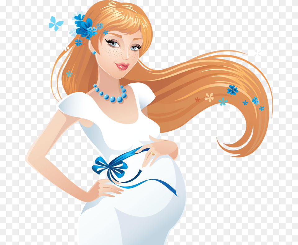 Pregnant Blonde Woman Clipart, Adult, Female, Person, Book Free Png