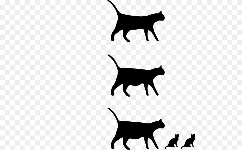 Pregnant Cat Clip Art, Silhouette, Stencil, Animal, Mammal Png Image