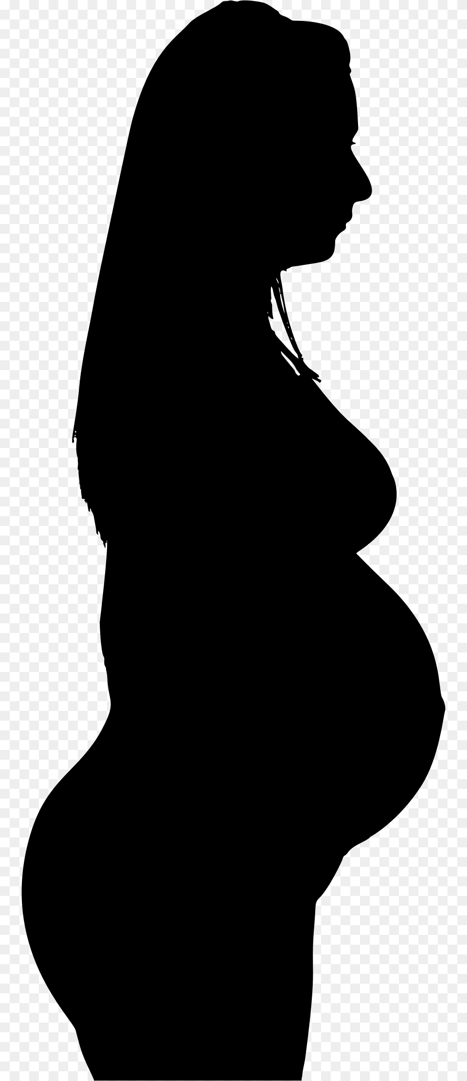 Pregnant Clipart Pregnant Woman No Background, Gray Png Image