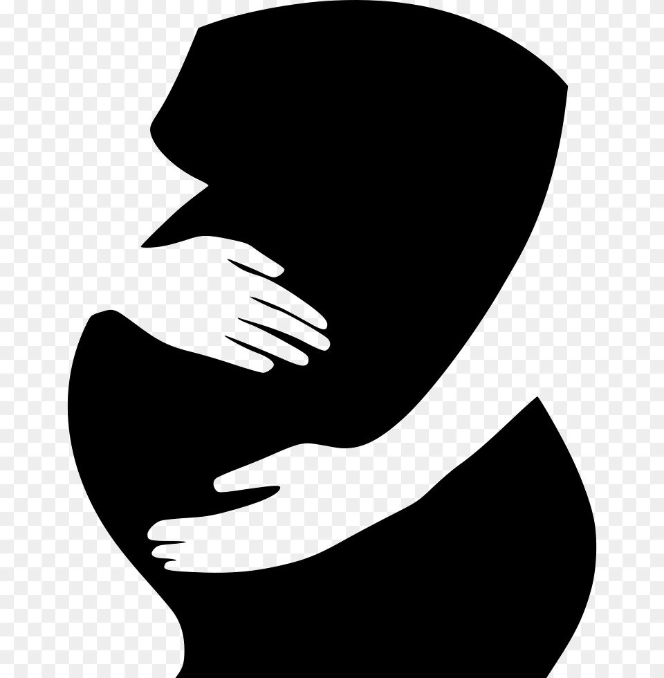 Pregnant Icon Silhouette, Stencil, Adult, Female Free Png Download
