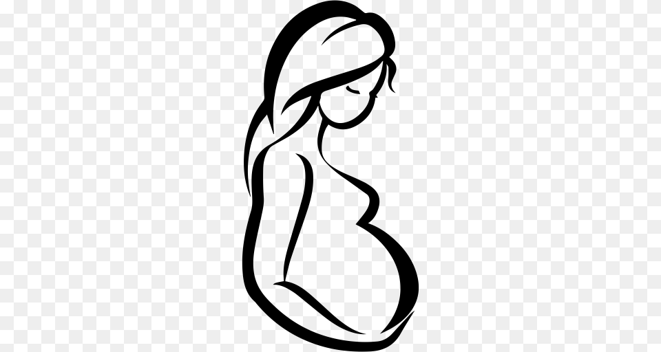 Pregnant Icons Download And Vector Icons Unlimited, Gray Free Transparent Png