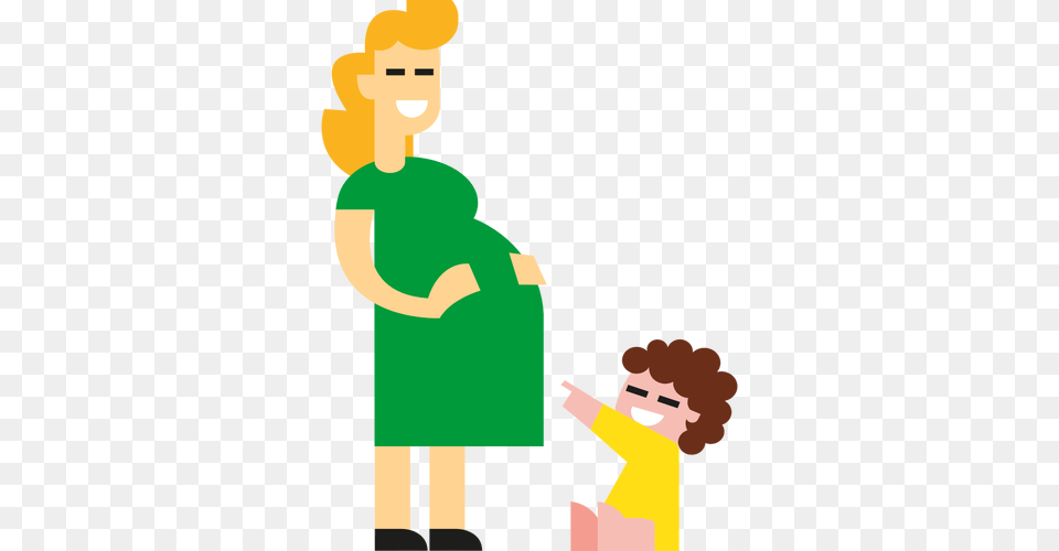 Pregnant Lady And Kid, Person, Face, Head Png