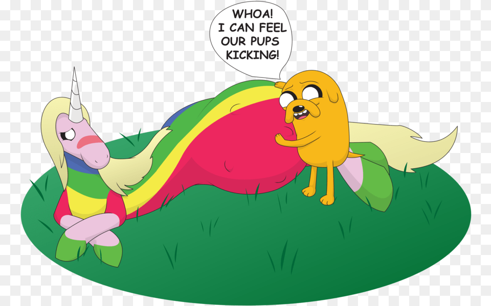 Pregnant Rainicorn Adventure Time Jake Is Pregnant, Book, Comics, Publication, Animal Free Transparent Png