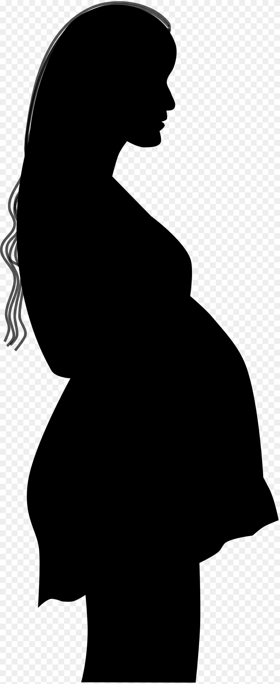 Pregnant Silhouette, Gray Free Transparent Png