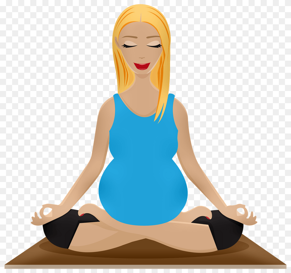 Pregnant Woman Doing Yoga Clipart, Adult, Person, Female, Fitness Png Image