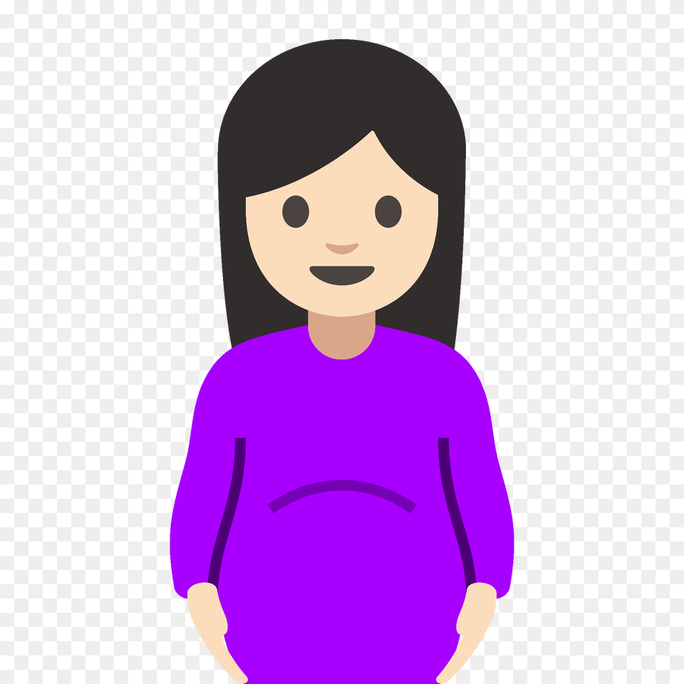 Pregnant Woman Emoji Clipart, Clothing, Sleeve, Long Sleeve, T-shirt Png Image