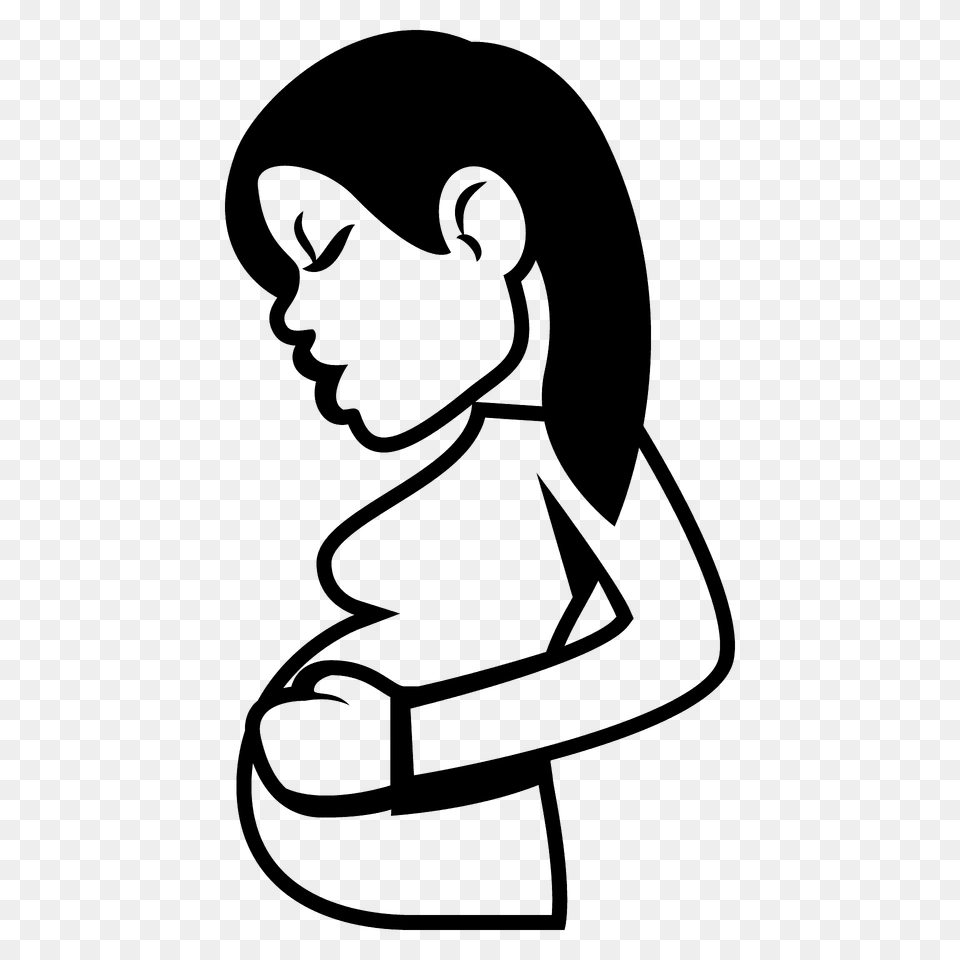 Pregnant Woman Emoji Clipart, Kneeling, Person, Face, Head Free Png Download