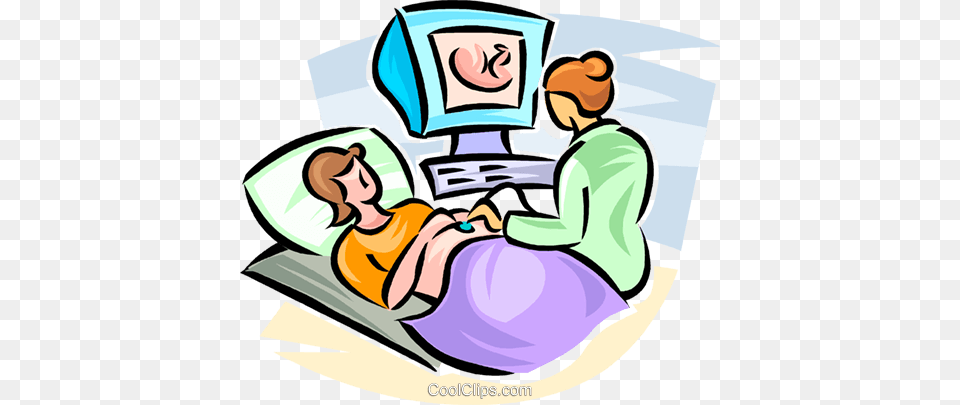 Pregnant Woman Having An Ultrasound Done Royalty Vector Clip, Ct Scan, Patient, Person, Architecture Png Image