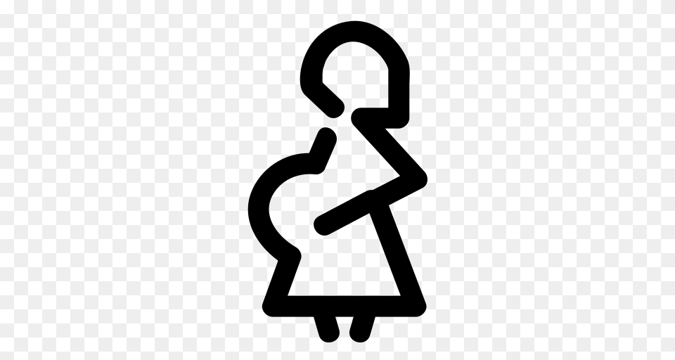 Pregnant Woman Icon With And Vector Format For Free Unlimited, Gray Png Image