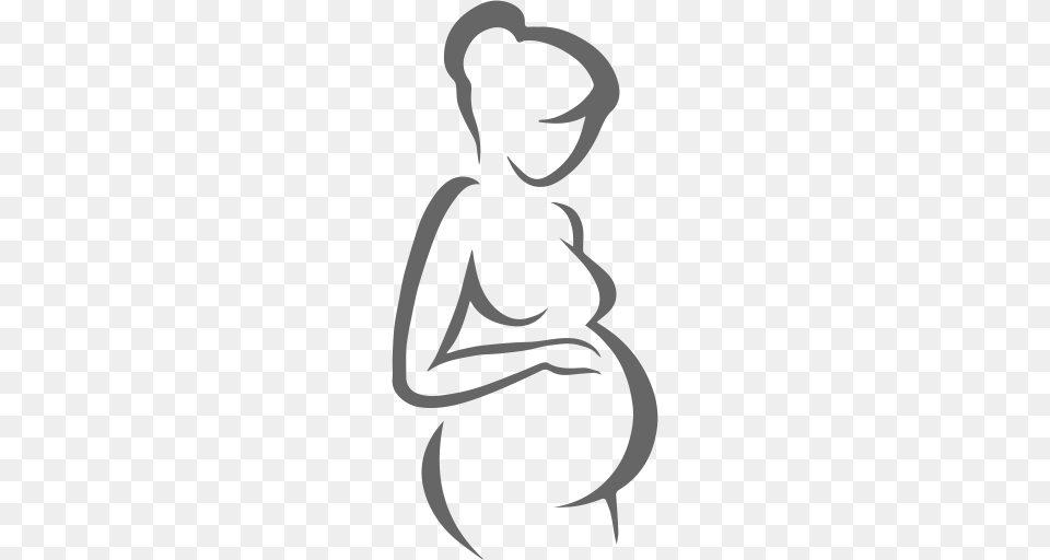 Pregnant Woman Icon With And Vector Format For Unlimited, Silhouette, Stencil, Adult, Female Png