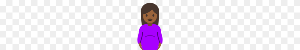 Pregnant Woman Medium Dark Skin Tone Emoji On Google Android, Clothing, Sleeve, Long Sleeve, T-shirt Png Image