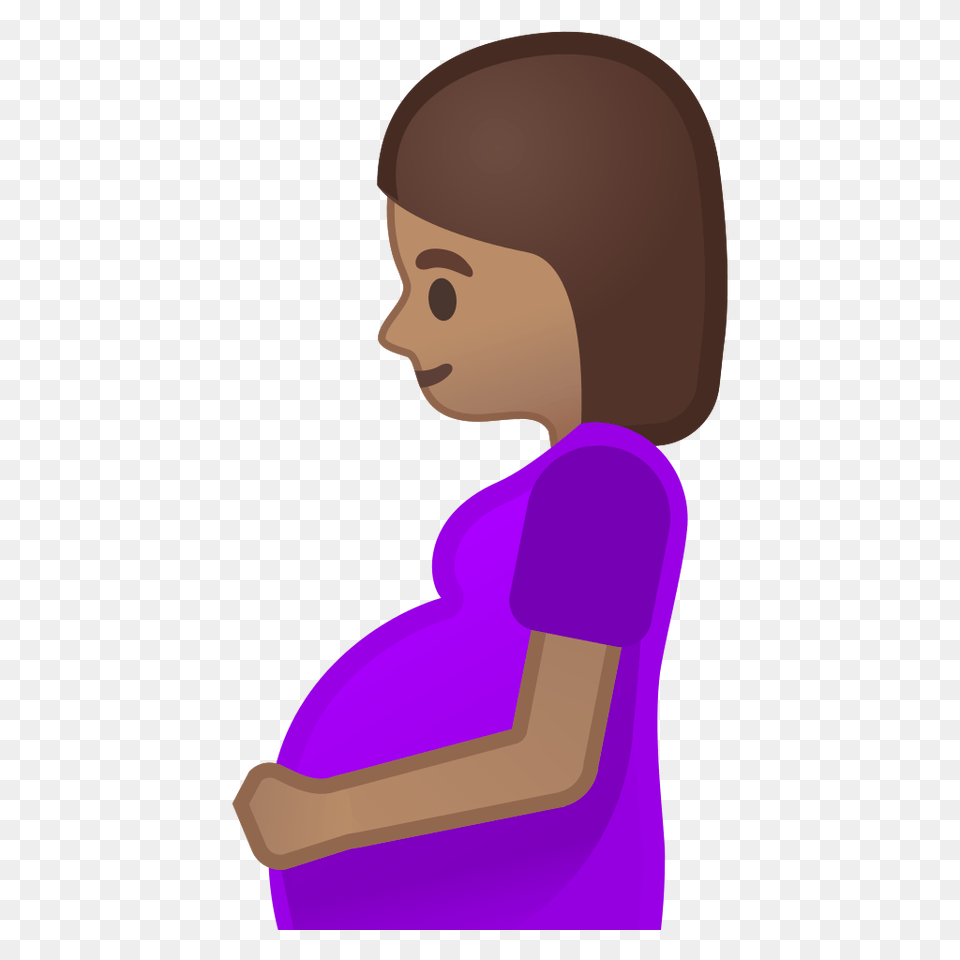 Pregnant Woman Medium Skin Tone Icon Noto Emoji People Family, Portrait, Photography, Person, Face Png Image