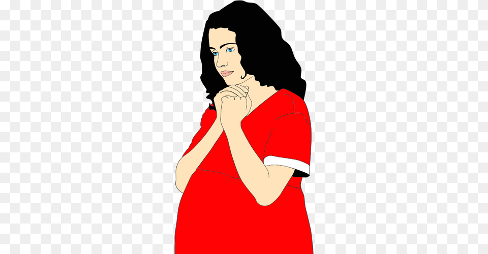 Pregnant Woman Praying, Adult, Female, Person, Art Png