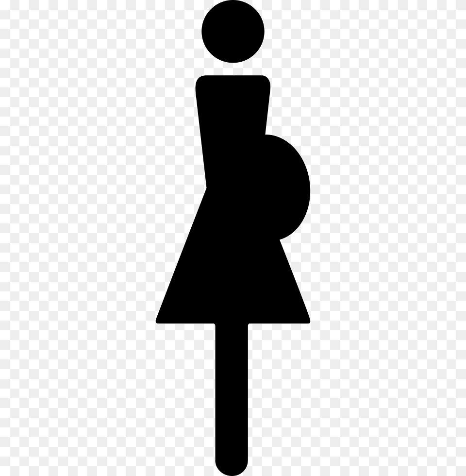 Pregnant Woman Silhouette, Sign, Symbol, Cross Free Png Download