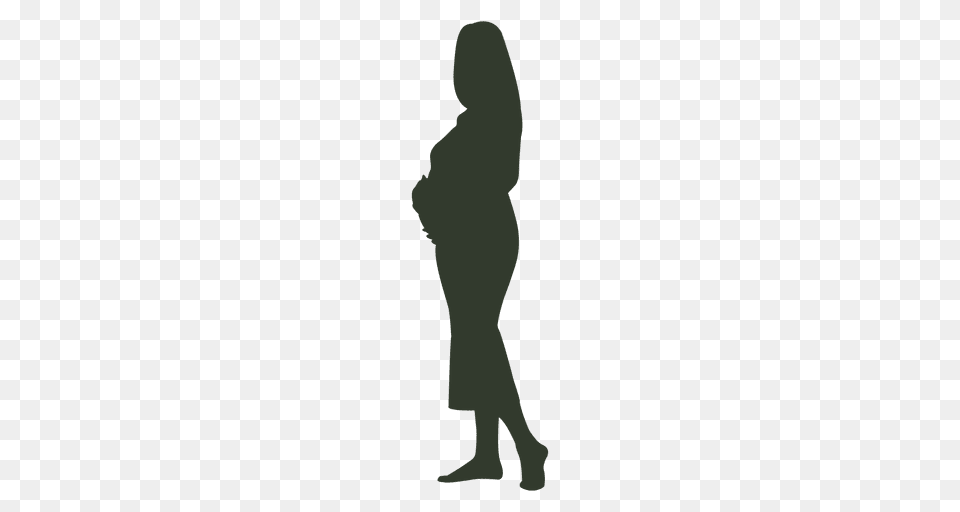 Pregnant Woman Silhouette Touching Womb, Person, Walking, Head Png